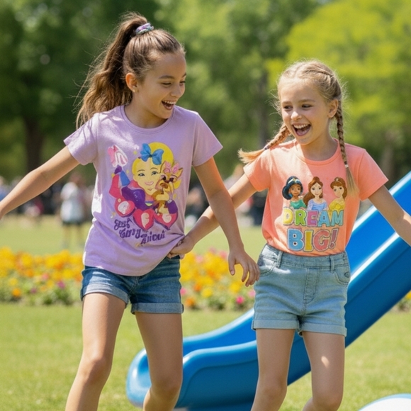 Girls Size 10-12 T-shirts JoJo and Disney Princess - Picture 1 of 2